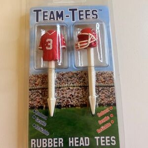 Team-Tees Rubber Head Tees with Red Jersey and Helmet